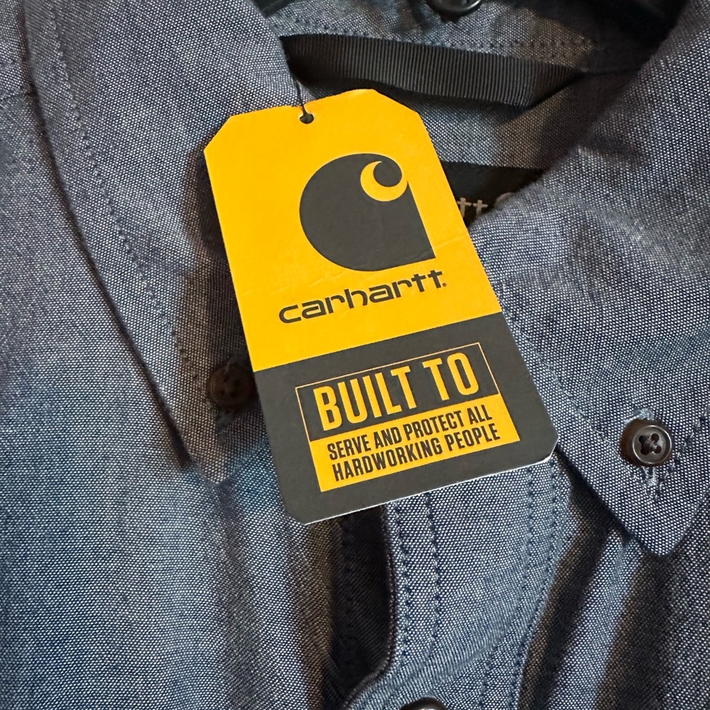 Carhartt Blue Chambray Shirt - Picture 3 of 6